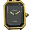 シャネル CHANEL プルミエール M H0001 ブラック ゴールドプレーテッド クオーツ レディース 腕時計