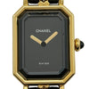 シャネル CHANEL プルミエール L H0001 ブラック ゴールドプレーテッド クオーツ レディース 腕時計