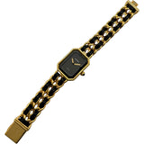 シャネル CHANEL プルミエール S H0001 ブラック ゴールドプレーテッド クオーツ レディース 腕時計