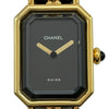 シャネル CHANEL プルミエール L H0001 ブラック ゴールドプレーテッド クオーツ レディース 腕時計