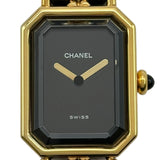 シャネル CHANEL プルミエール L H0001 ブラック ゴールドプレーテッド クオーツ レディース 腕時計
