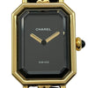 シャネル CHANEL プルミエール S H0001 ブラック ゴールドプレーテッド クオーツ レディース 腕時計