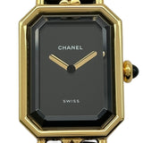 シャネル CHANEL プルミエール S H0001 ブラック ゴールドプレーテッド クオーツ レディース 腕時計