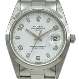 ロレックス ROLEX オイスターパーペチュアル デイト 15200 ホワイト ステンレススチール 自動巻き メンズ 腕時計