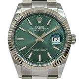 ロレックス ROLEX デイトジャスト36 126234 ミントグリーン ホワイトゴールド/ステンレススチール 自動巻き メンズ 腕時計
