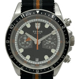 チューダー/チュードル TUDOR ヘリテージ クロノ 70330N ブラック ステンレススチール 自動巻き メンズ 腕時計