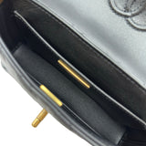 シャネル CHANEL スモールトップハンドルフラップバッグ AS5355 ブラック ゴールド金具 ラムスキン レディース ショルダーバッグ