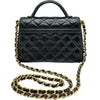 シャネル CHANEL スモールトップハンドルフラップバッグ AS5355 ブラック ゴールド金具 ラムスキン レディース ショルダーバッグ