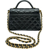 シャネル CHANEL スモールトップハンドルフラップバッグ AS5355 ブラック ゴールド金具 ラムスキン レディース ショルダーバッグ