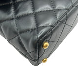 シャネル CHANEL スモールトップハンドルフラップバッグ AS5355 ブラック ゴールド金具 ラムスキン レディース ショルダーバッグ