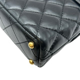シャネル CHANEL スモールトップハンドルフラップバッグ AS5355 ブラック ゴールド金具 ラムスキン レディース ショルダーバッグ