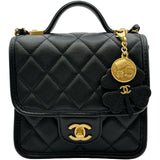 シャネル CHANEL マトラッセトップハンドル AS3652 ブラック ゴールド金具 キャビアスキン レディース ショルダーバッグ