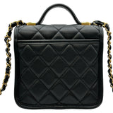 シャネル CHANEL マトラッセトップハンドル AS3652 ブラック ゴールド金具 キャビアスキン レディース ショルダーバッグ