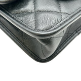 シャネル CHANEL マトラッセトップハンドル AS3652 ブラック ゴールド金具 キャビアスキン レディース ショルダーバッグ