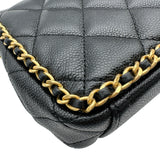 シャネル CHANEL ミニマトラッセフラップバッグ AS3467 ブラック ゴールド金具 キャビアスキン レディース ショルダーバッグ