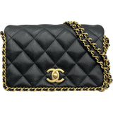 シャネル CHANEL ミニマトラッセフラップバッグ AS3467 ブラック ゴールド金具 キャビアスキン レディース ショルダーバッグ