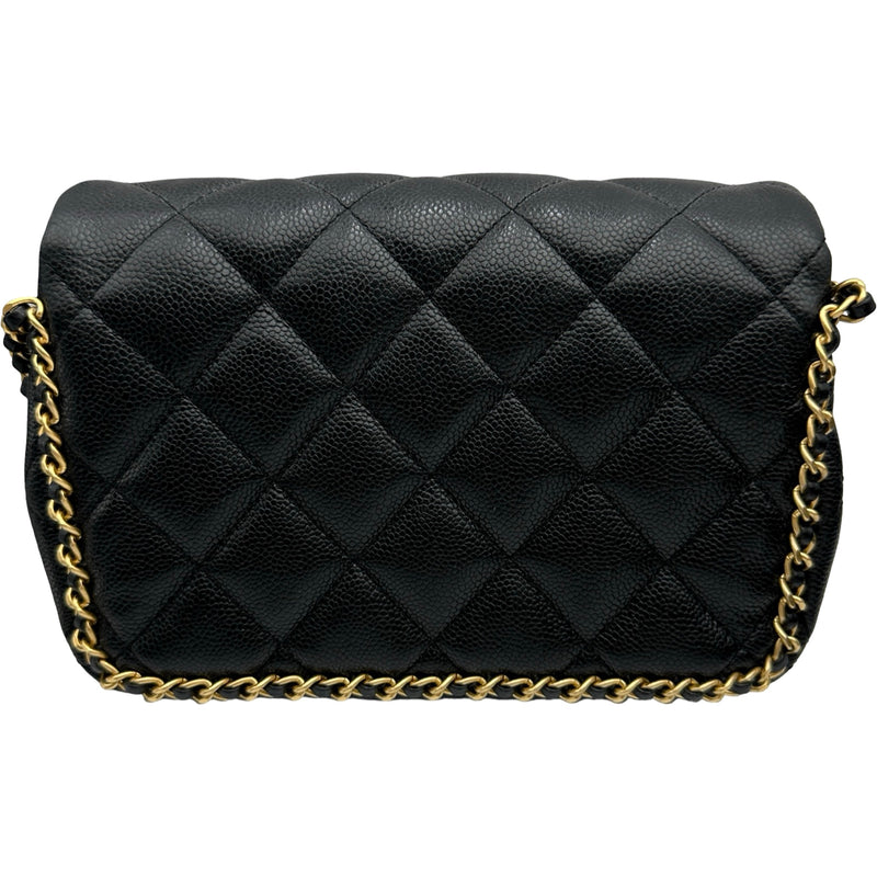 シャネル CHANEL ミニマトラッセフラップバッグ AS3467 ブラック