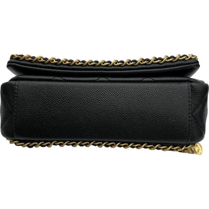 シャネル CHANEL ミニマトラッセフラップバッグ AS3467 ブラック