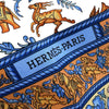 エルメス HERMES カレ90 CHASSE EN INDE オレンジ シルク レディース スカーフ