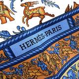 エルメス HERMES カレ90 CHASSE EN INDE オレンジ シルク レディース スカーフ