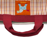 エルメス HERMES バスケットGM レッド アニモーナッテファクティス/トワル レディース トートバッグ