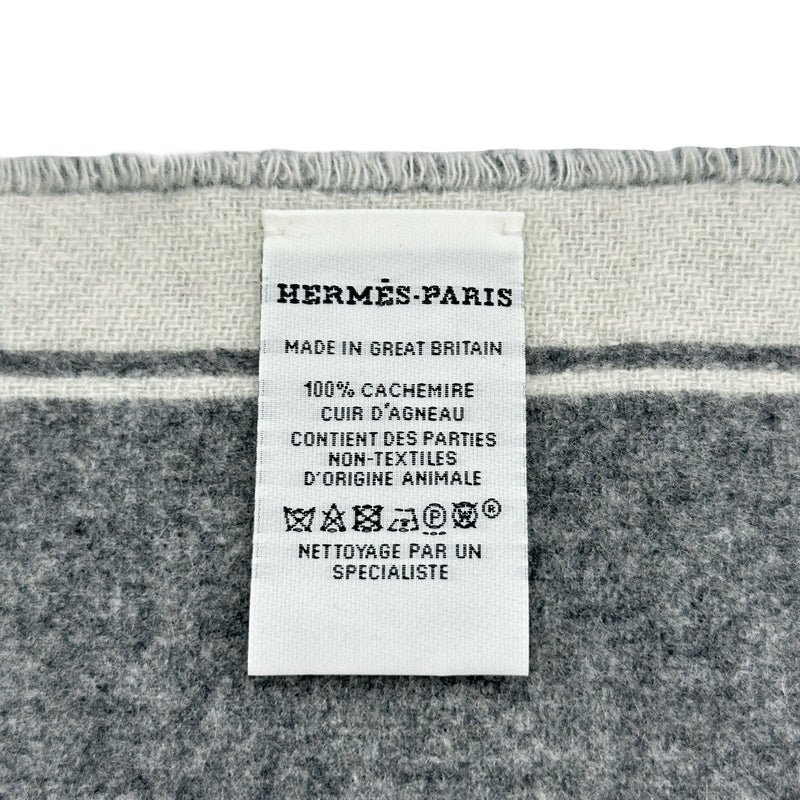 エルメス HERMES マフラー グレー カシミヤ レディース マフラー