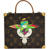 ルイ・ヴィトン LOUIS VUITTON フラワーバットマン ミニトランク シリアル No111 M92475 ブラウン モノグラム・村上隆 レディース トランク