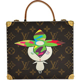 ルイ・ヴィトン LOUIS VUITTON フラワーバットマン ミニトランク シリアル No111 M92475 ブラウン モノグラム・村上隆 レディース トランク