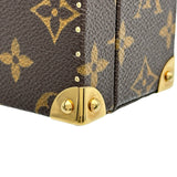 ルイ・ヴィトン LOUIS VUITTON フラワーバットマン ミニトランク シリアル No111 M92475 ブラウン モノグラム・村上隆 レディース トランク