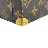 ルイ・ヴィトン LOUIS VUITTON フラワーバットマン ミニトランク シリアル No111 M92475 ブラウン モノグラム・村上隆 レディース トランク