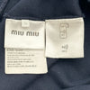 ミュウミュウ miu miu セーラーカラー半袖ニットセーター MML897 ネイビー コットン レディース セーター