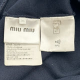 ミュウミュウ miu miu セーラーカラー半袖ニットセーター MML897 ネイビー コットン レディース セーター