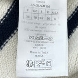 クリスチャン・ディオール Christian Dior マリニエール セーラーカラーニットカーディガン 224G02AM309 アイボリー ウール レディース カーディガン