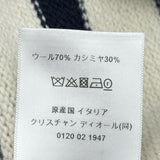 クリスチャン・ディオール Christian Dior マリニエール セーラーカラーニットカーディガン 224G02AM309 アイボリー ウール レディース カーディガン
