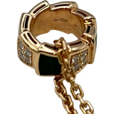 ブルガリ BVLGARI セルペンティヴァイパーネックレス ピンクゴールド Au750 マラカイト ダイヤモンド ジュエリー