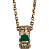 ブルガリ BVLGARI セルペンティヴァイパーネックレス ピンクゴールド Au750 マラカイト ダイヤモンド ジュエリー