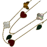 ヴァンクリーフ＆アーペル Van Cleef & Arpels ラッキーアルハンブラロングネックレス 12モチーフ ゴールド Au750 ジュエリー