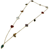 ヴァンクリーフ＆アーペル Van Cleef & Arpels ラッキーアルハンブラロングネックレス 12モチーフ ゴールド Au750 ジュエリー