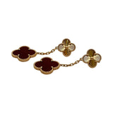 ヴァンクリーフ＆アーペル Van Cleef & Arpels マジックアルハンブラギョーシェカーネリアンピアス ピンクゴールド Au750 カーネリアン ジュエリー