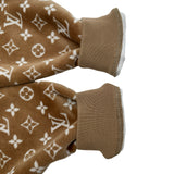 ルイ・ヴィトン LOUIS VUITTON モノグラム総柄タウアリングフーデッドパーカー FQST03 キャメル コットン メンズ パーカー