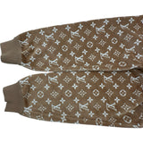 ルイ・ヴィトン LOUIS VUITTON モノグラム総柄タウアリングフーデッドパーカー FQST03 キャメル コットン メンズ パーカー