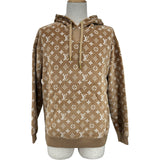 ルイ・ヴィトン LOUIS VUITTON モノグラム総柄タウアリングフーデッドパーカー FQST03 キャメル コットン メンズ パーカー