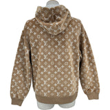 ルイ・ヴィトン LOUIS VUITTON モノグラム総柄タウアリングフーデッドパーカー FQST03 キャメル コットン メンズ パーカー