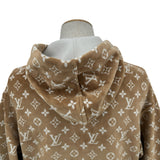 ルイ・ヴィトン LOUIS VUITTON モノグラム総柄タウアリングフーデッドパーカー FQST03 キャメル コットン メンズ パーカー