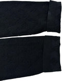 ルイ・ヴィトン LOUIS VUITTON エンボスモノグラムチェーン付ニットセーター FMKL55 ブラック シルク レディース ニット