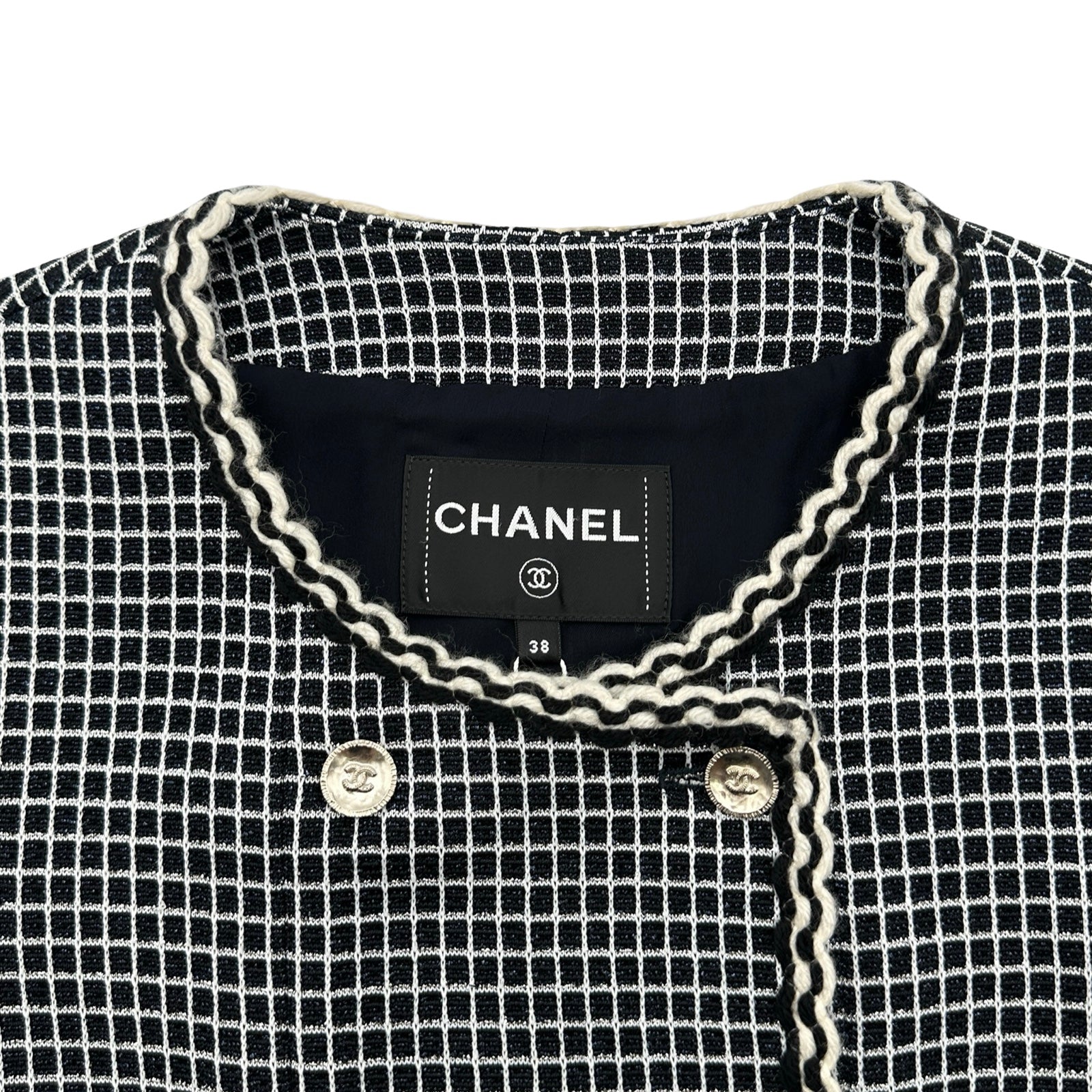 シャネル CHANEL ココマークボタンツイードジャケット P78818 ブラック