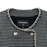 シャネル CHANEL ココマークボタンツイードジャケット P78818 ブラック レーヨン レディース テーラードジャケット