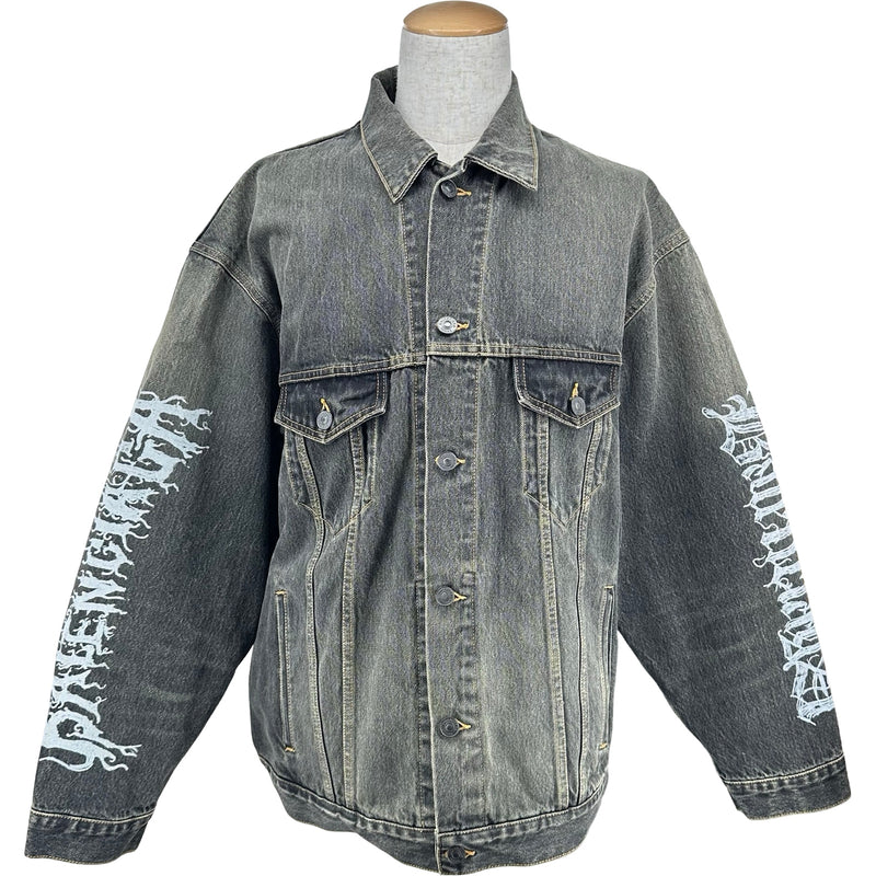 バレンシアガ BALENCIAGA メタルロゴラージフィットデニムジャケット