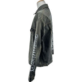 バレンシアガ BALENCIAGA メタルロゴラージフィットデニムジャケット 773804 グレー デニム メンズ デニムジャケット