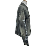 バレンシアガ BALENCIAGA メタルロゴラージフィットデニムジャケット 773804 グレー デニム メンズ デニムジャケット